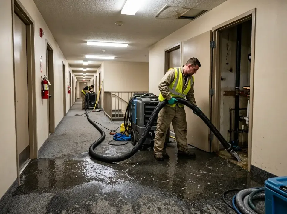 multi-unit-apartment-hallway-f-005 — frequently asked questions, Emergency Burst Pipe Water Extraction & Removal in Swissval…